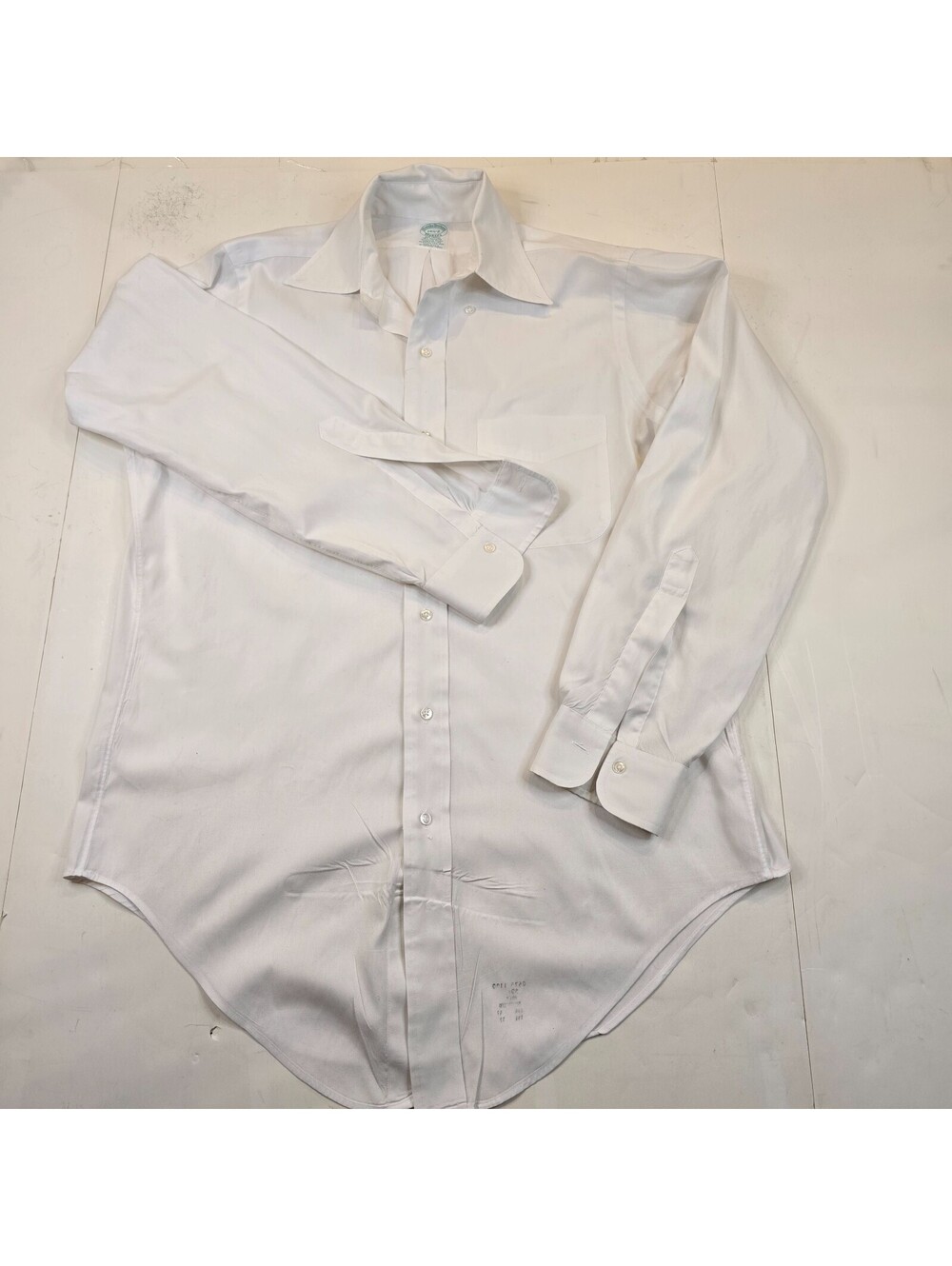 Vintage Made in USA Brooks Brothers Makers White Dress Shirt 14.5-2